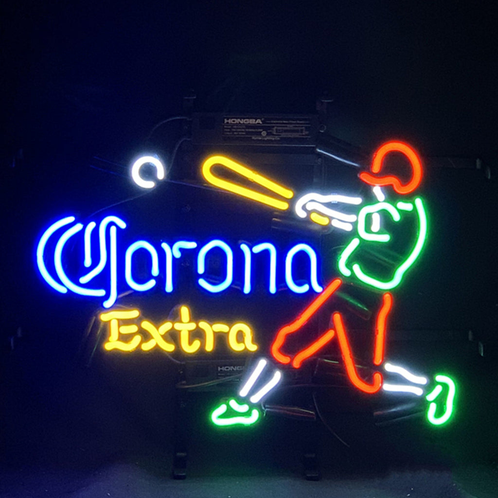 Corona Extra Baseball Player Neon Signs Light