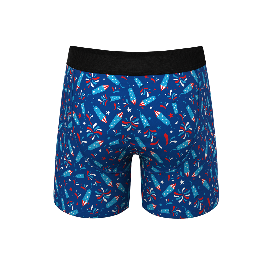 The Crotch Rocket | USA Firecracker Ball Hammock® Pouch Underwear With Fly