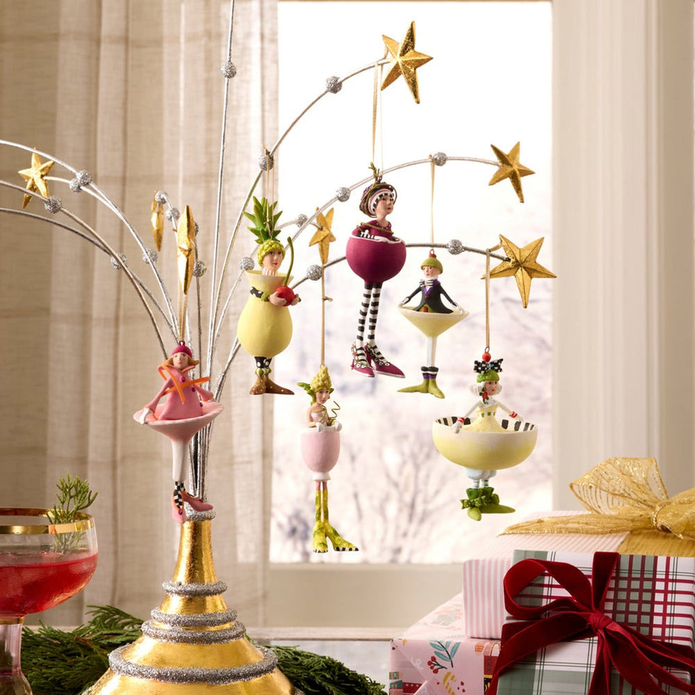 Patience Brewster Mini Cocktail Ornament by MacKenzie-Childs lifestyle display
