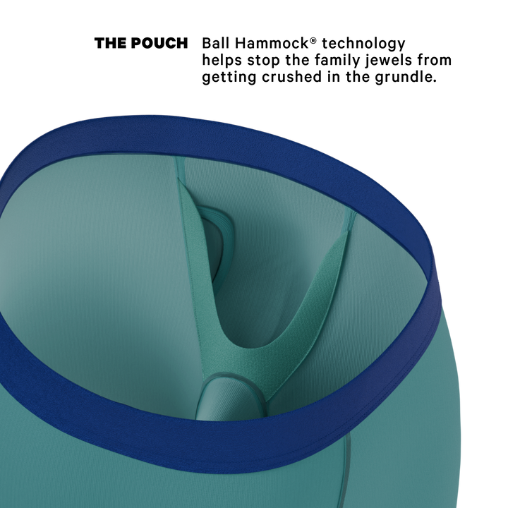 The Curacao | Teal Long Leg Ball Hammock® Pouch Underwear With Fly