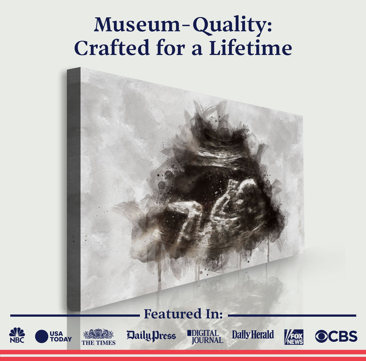 Custom Baby Ultrasound Watercolor Portrait