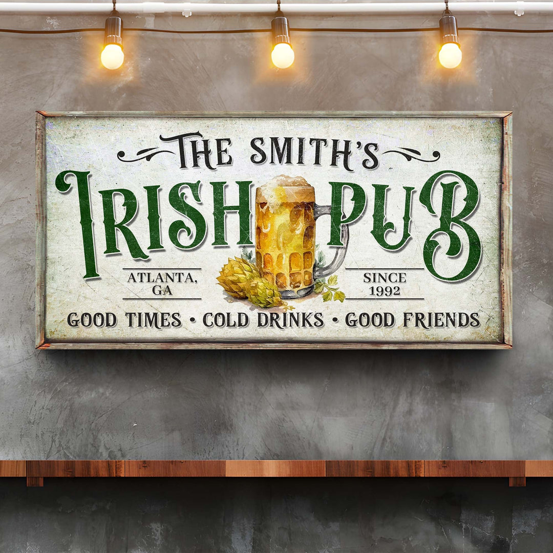 Custom Irish Pub Bar Sign II