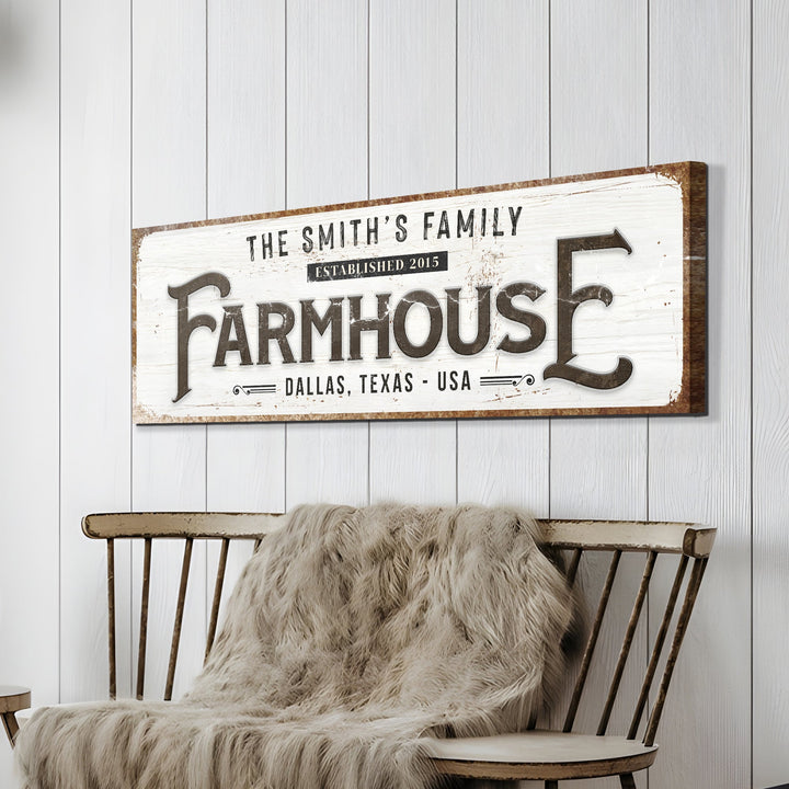 Custom Vintage Rust Farmhouse Sign II