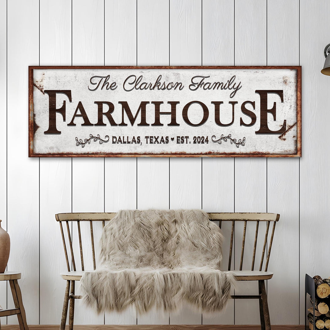 Custom Vintage Rust Farmhouse Sign