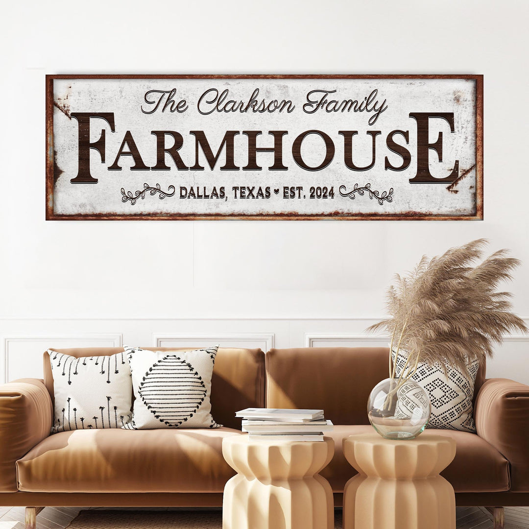 Custom Vintage Rust Farmhouse Sign