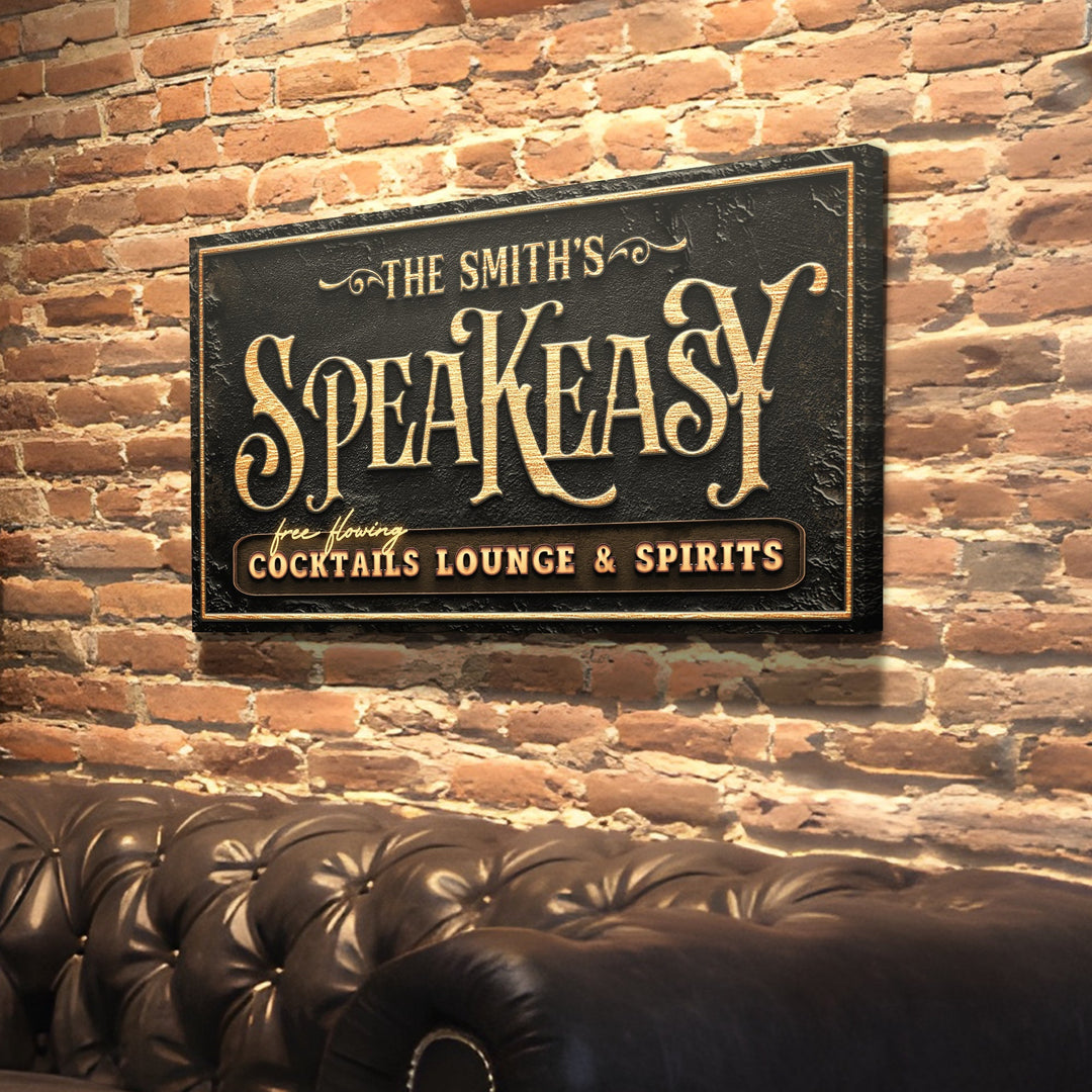 Speakeasy Personalized Bar Sign