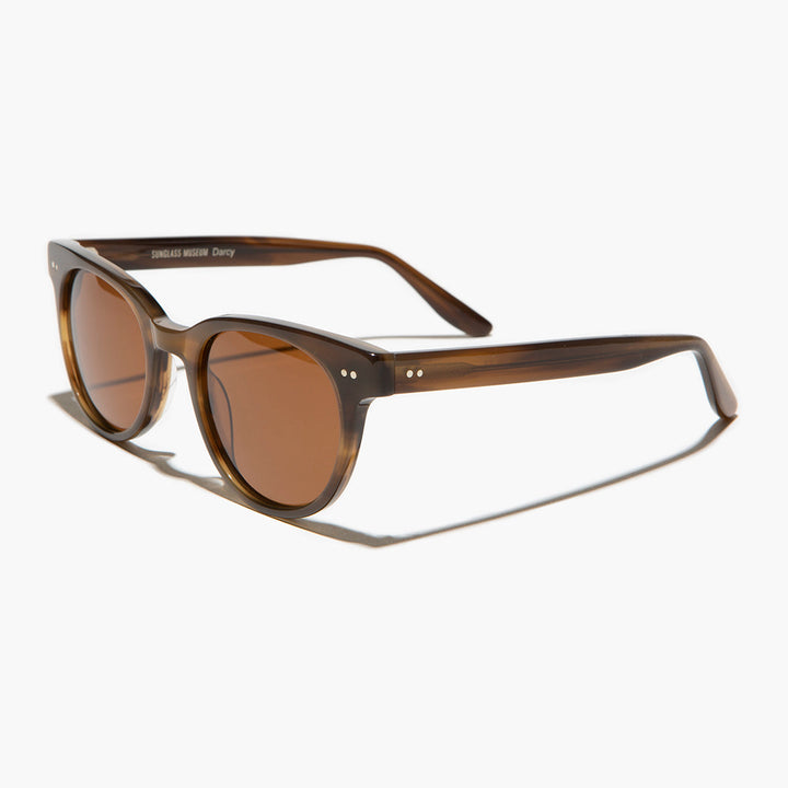 Round Hipster Sunglass with Polarized Lens - Darcy