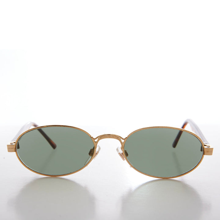 Perfect Gold Oval Vintage Sunglasses - Deacon