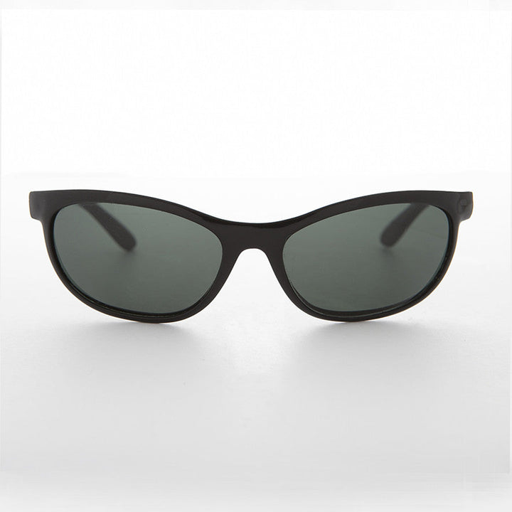 Wrap Sport Vintage Large Sunglasses with Glass Lens - Dimaggio