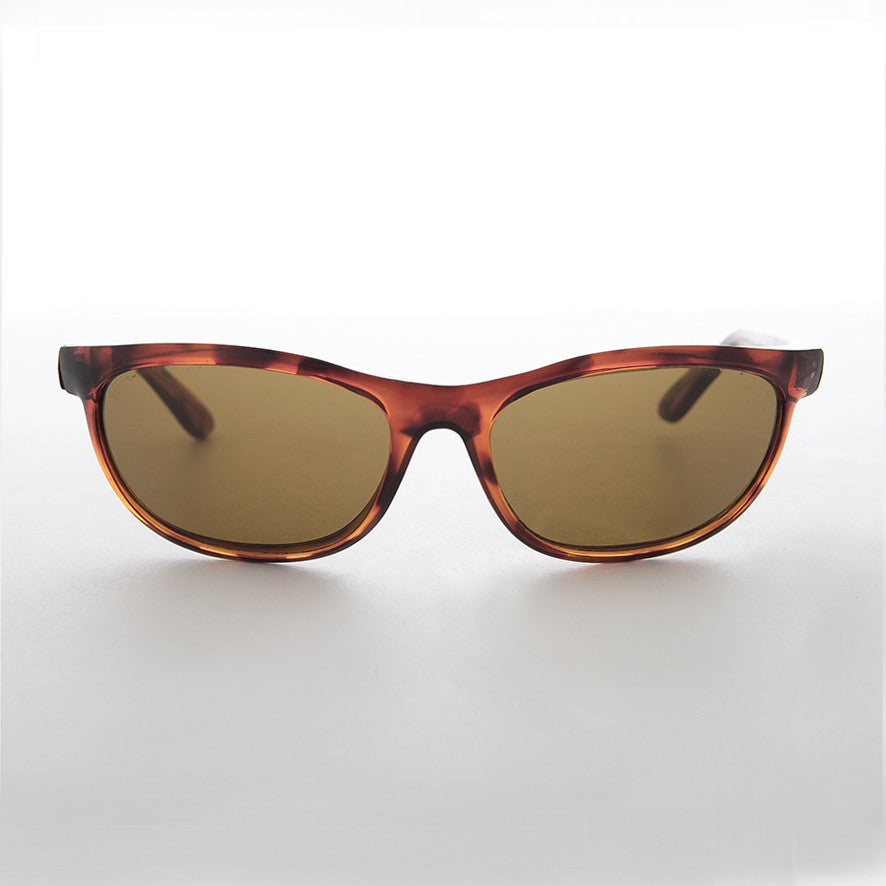 Wrap Sport Vintage Large Sunglasses with Glass Lens - Dimaggio