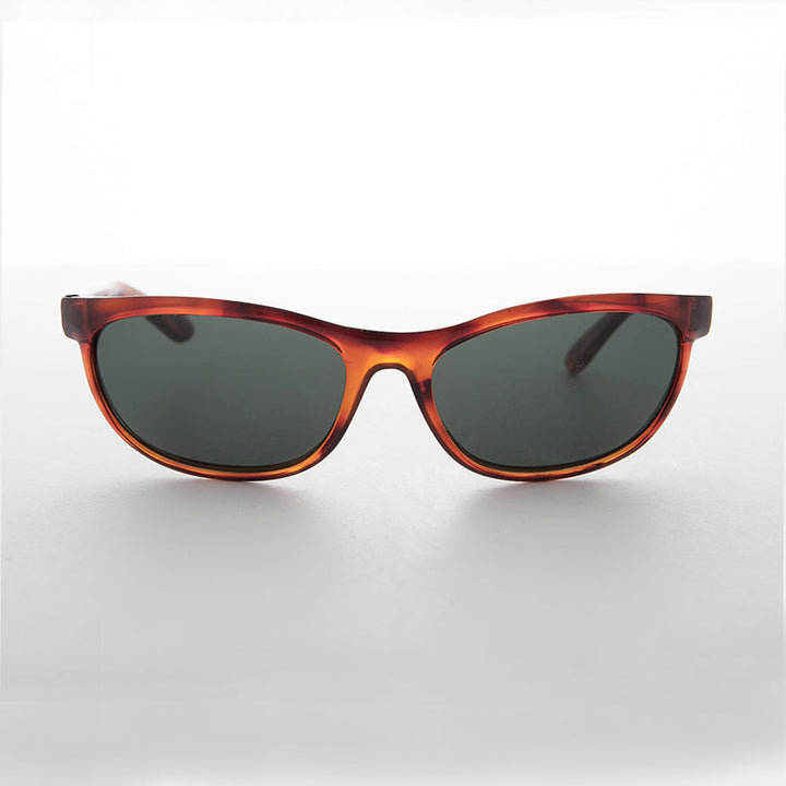 Wrap Sport Vintage Large Sunglasses with Glass Lens - Dimaggio