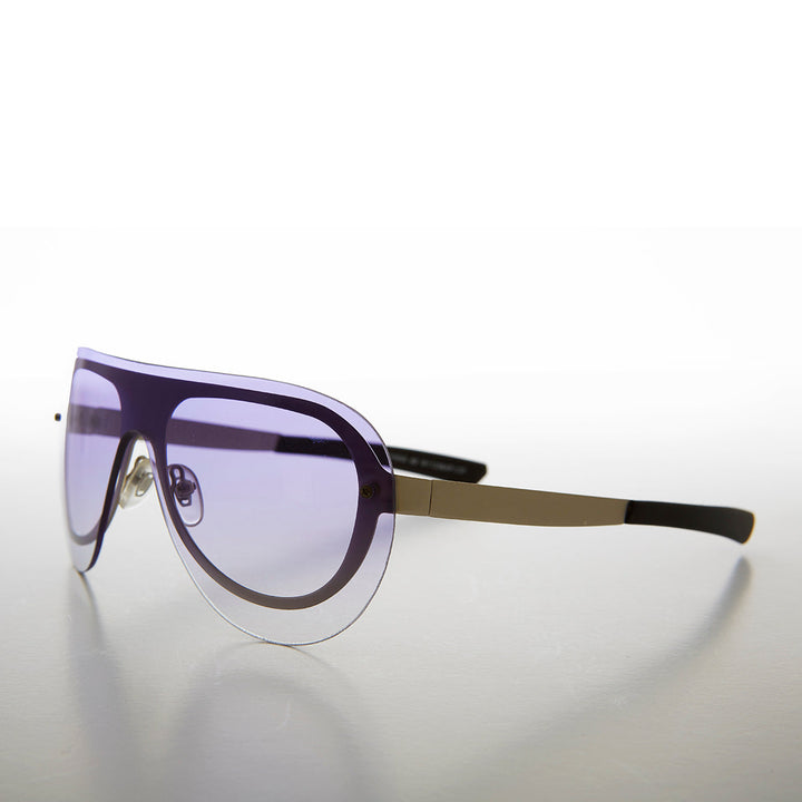 Rimless Aviator with Color Lenses- Devo
