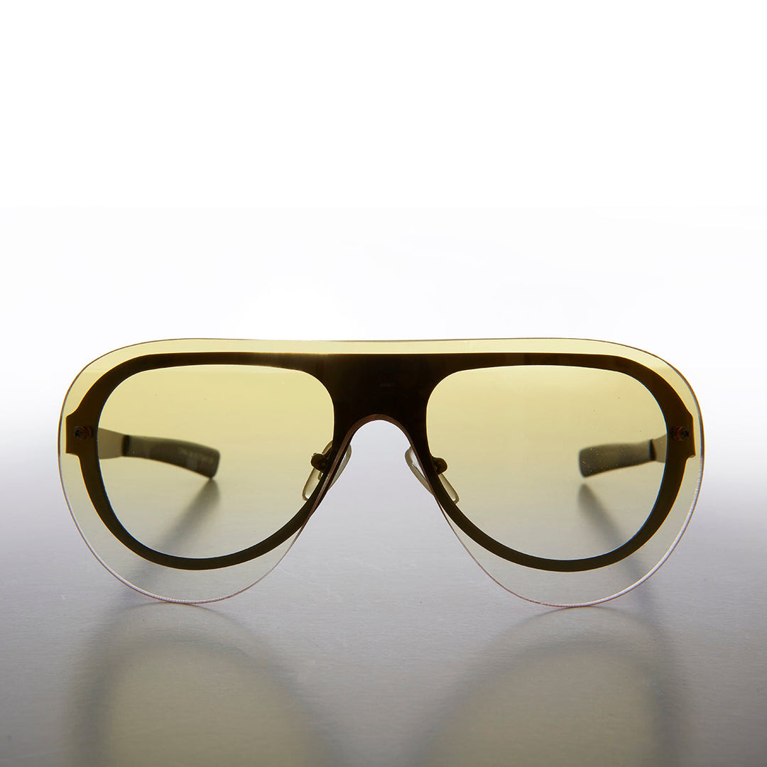 Rimless Aviator with Color Lenses- Devo