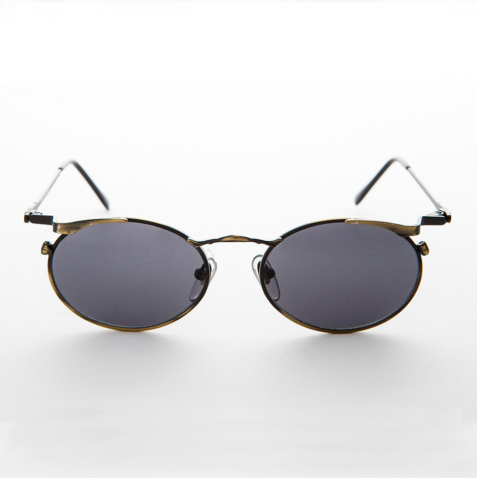 Oval Punk Grunge Steampunk Vintage Sunglass - Dieselgoth