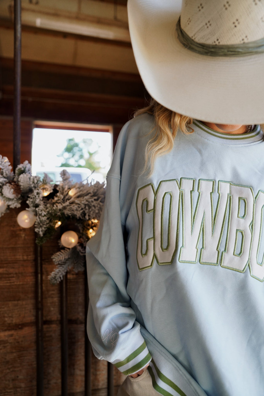 Cowboy - Blue Vintage Crewneck Sweatshirt