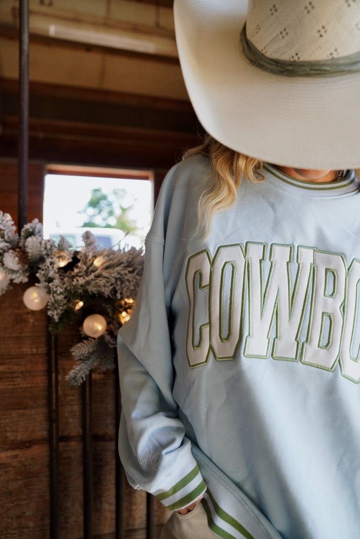 Cowboy - Blue Vintage Crewneck Sweatshirt