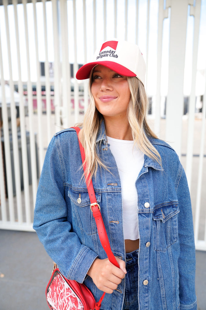 Gameday Tailgate Club - Red Vintage Trucker Hat
