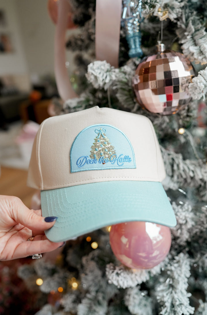 Deck the Halls - Baby Blue Vintage Trucker Hat