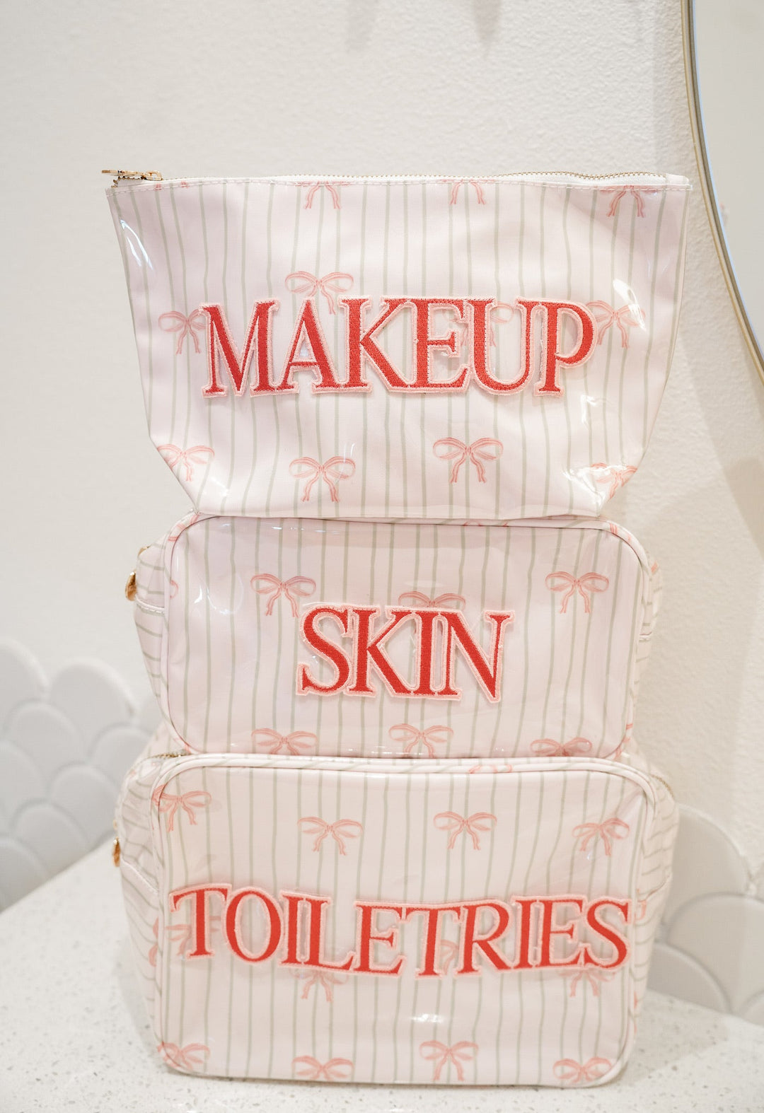 Skin - Pink Ribbons Clear Coat Large Bag