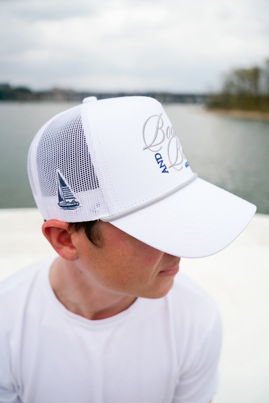 Boats & Beers - White Vintage Trucker Hat