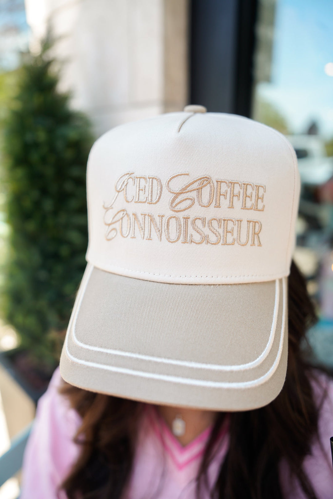 Iced Coffee Connoisseur - Tan Vintage Trucker Hat