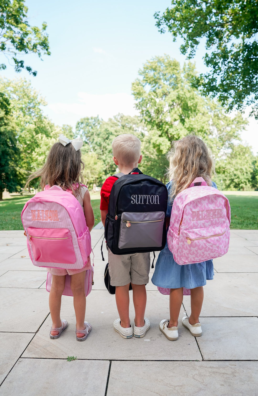 Pink Stripe Backpack