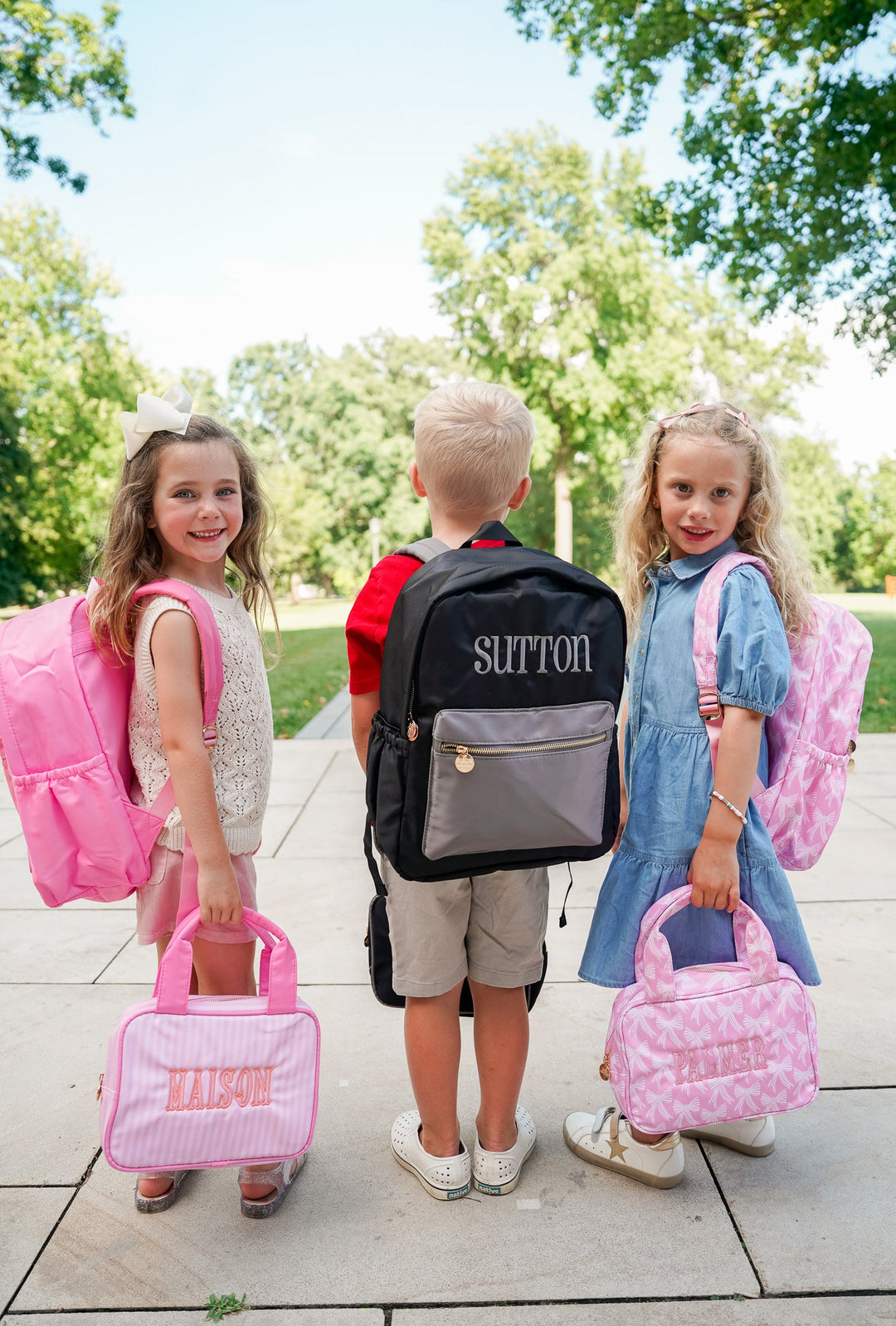 Pink Stripe Backpack