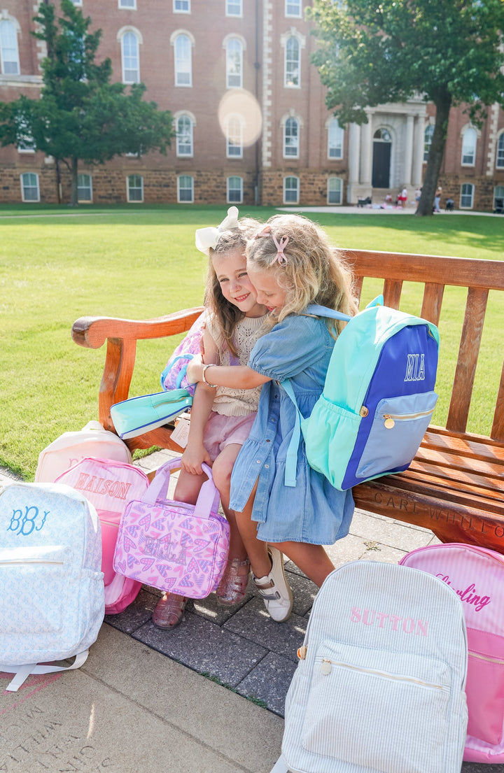 Blue + Teal Colorblock Backpack