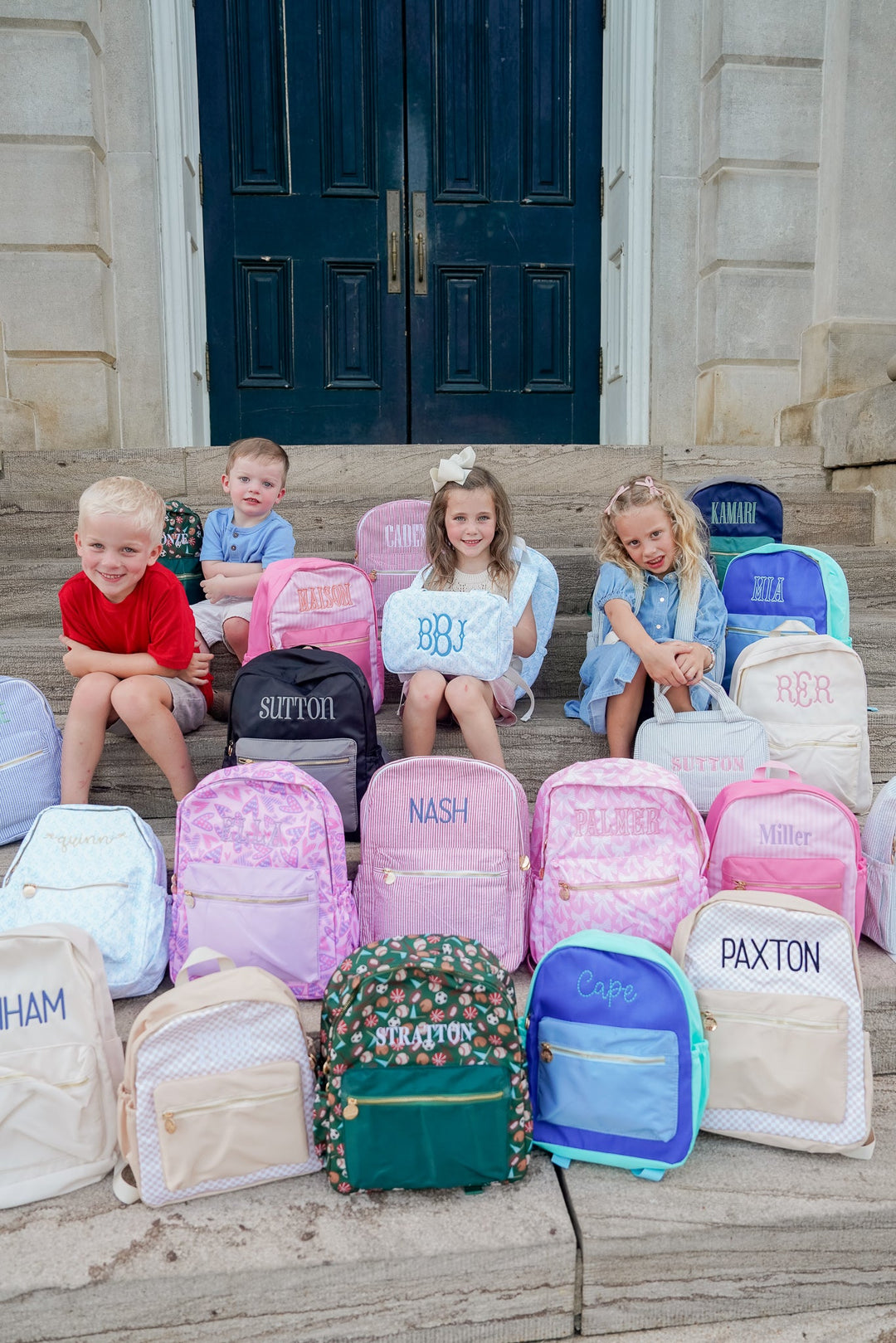 Tan Checkered Backpack