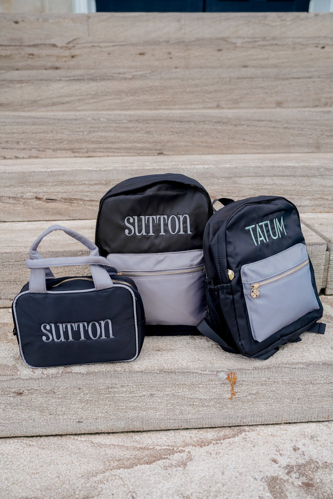 Black + Grey Colorblock Backpack