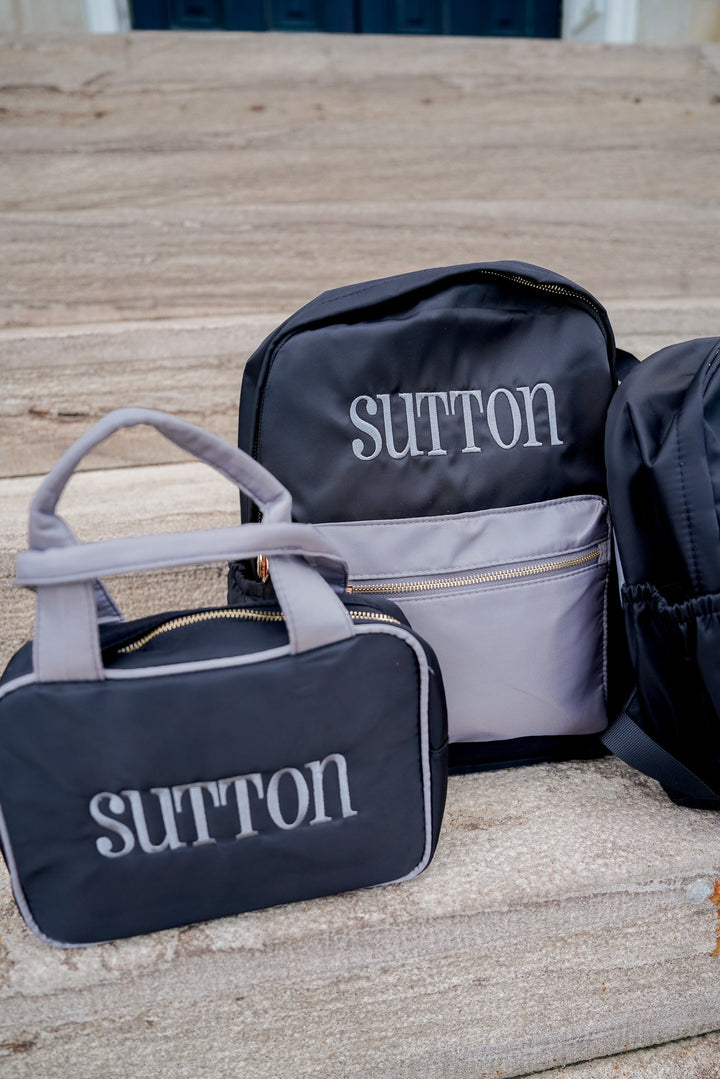 Black + Grey Colorblock Backpack