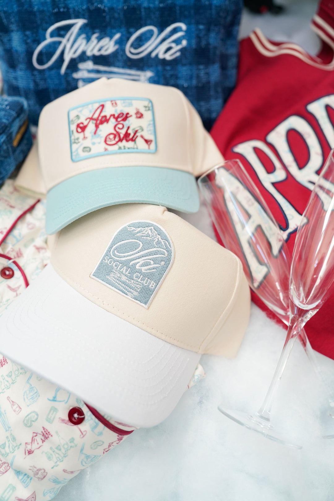 Ski Club - White Vintage Trucker Hat