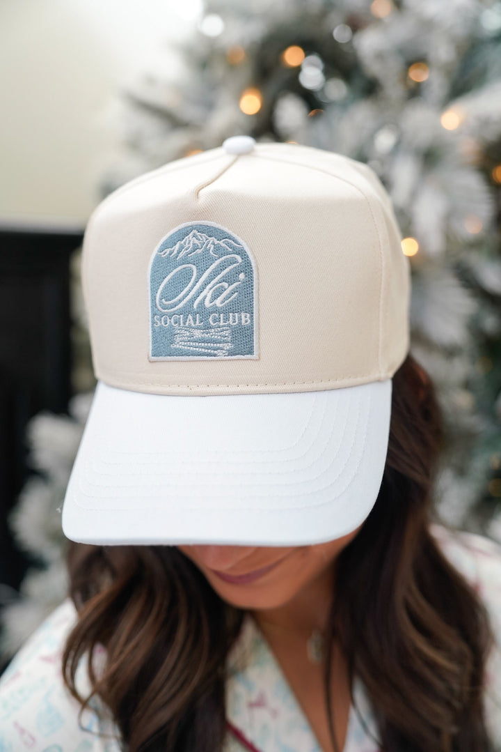 Ski Club - White Vintage Trucker Hat