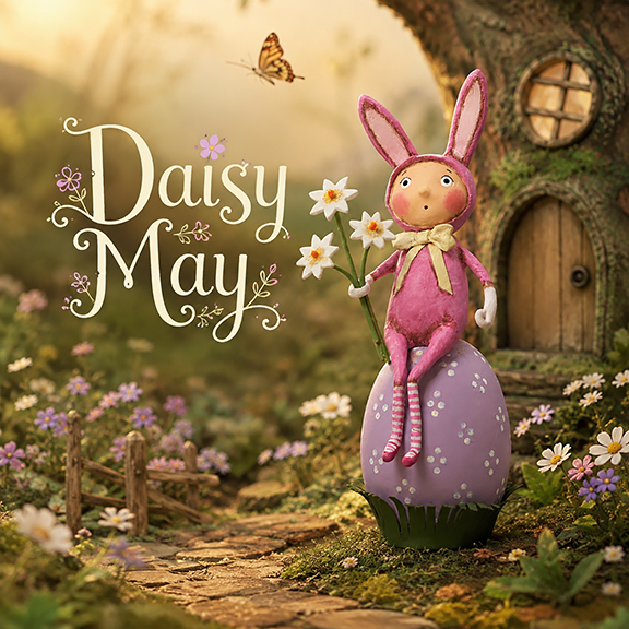Daisy May Easter Figurine by Lori Mitchell *NEW FOR 2026*
