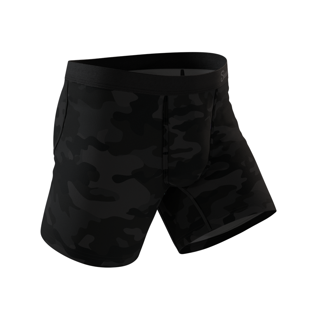 The Darkside | Black Camouflage Fart Proof Ball Hammock® Pouch Underwear