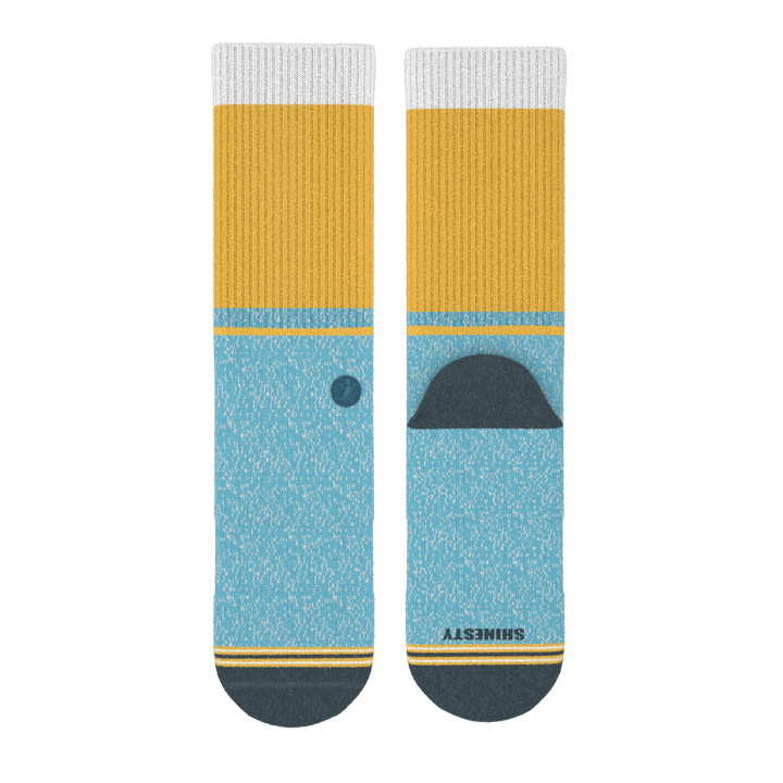 The Daybreak | Mustard and Blue Heel Hammock™ Crew Socks