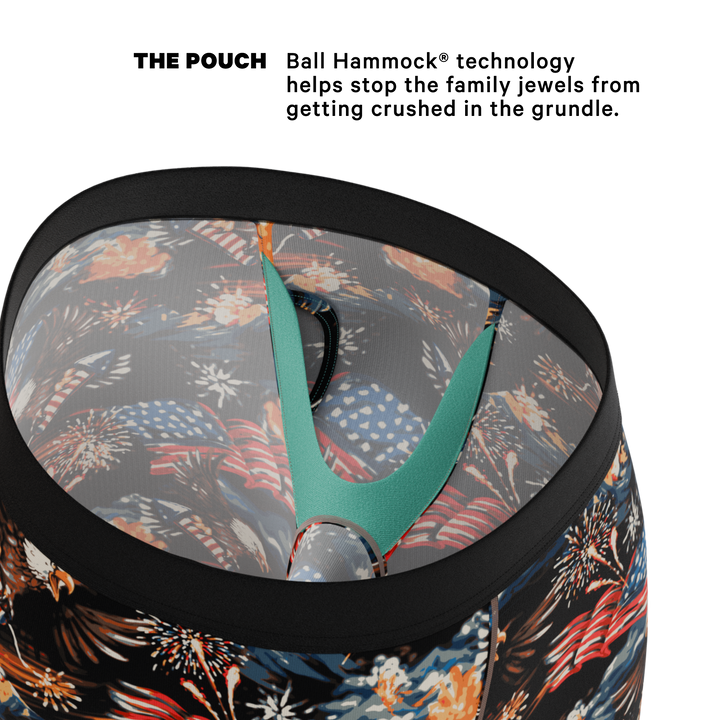The Declaration | Americana Eagles Long Leg Ball Hammock® Pouch Underwear With Fly
