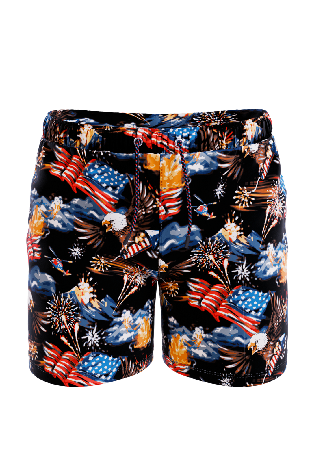 The Declaration | Americana Eagles Ball Hammock® Pouch 8" Swim Trunks