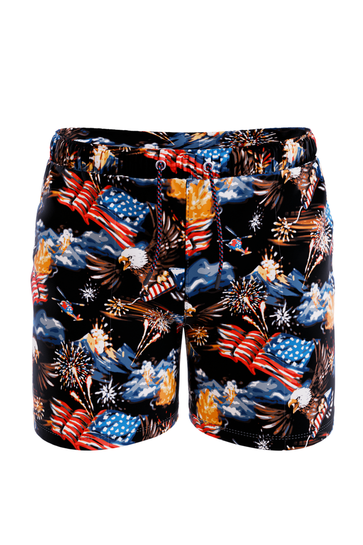 The Declaration | Americana Eagles Ball Hammock® Pouch 5" Swim Trunks