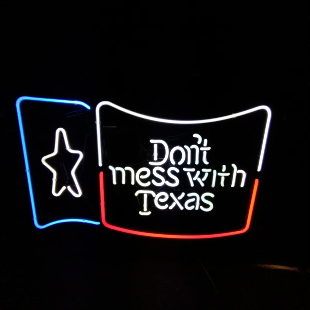 Don't Mess with Texas Lone Star Beer Neon Signs