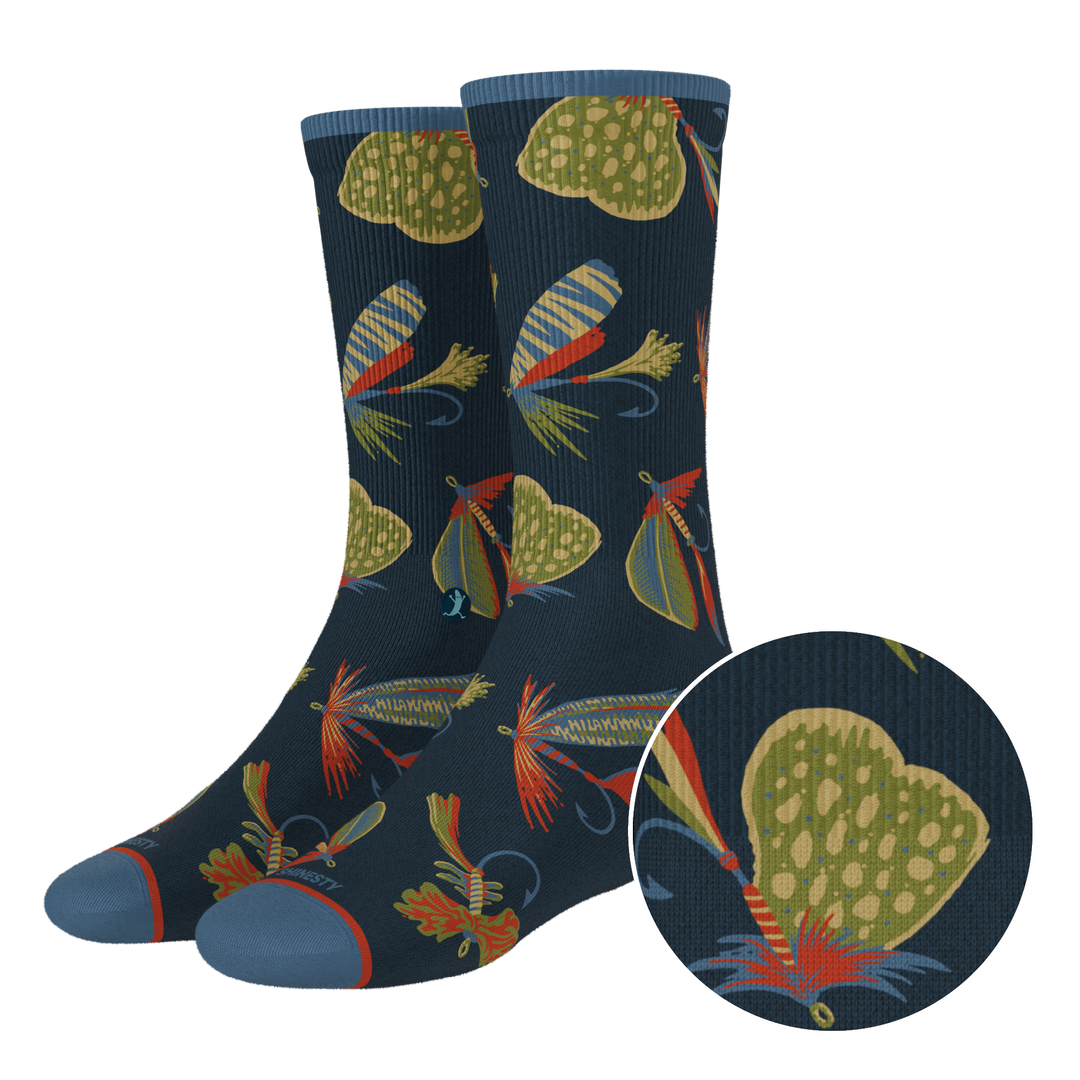 The Dry Fly | Fly Fishing Heel Hammock™ Crew Socks