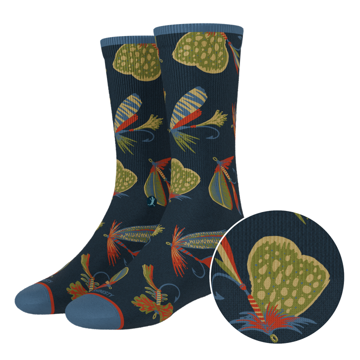 The Dry Fly | Fly Fishing Heel Hammock™ Crew Socks