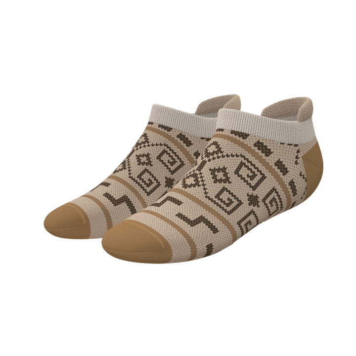 The Dude Abides | Aztec Sweater Heel Hammock™ Ankle Socks
