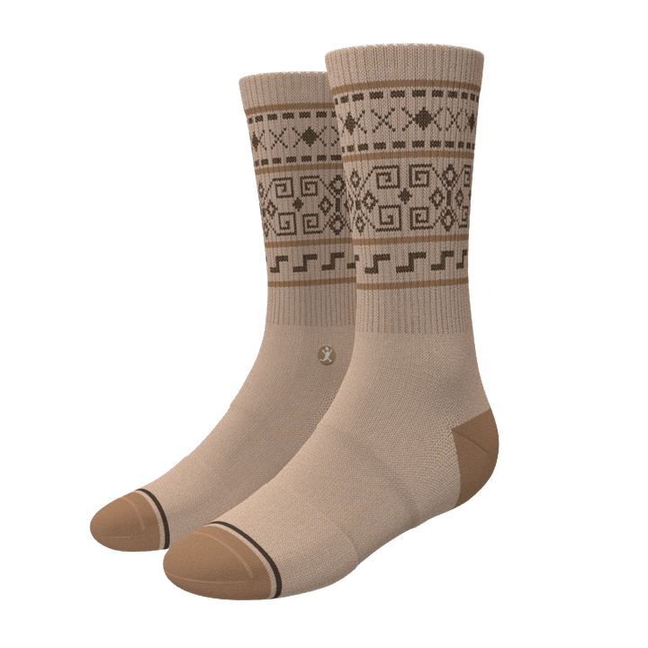 The Dude Abides | Aztec Sweater Heel Hammock™ Crew Socks