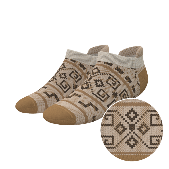 The Dude Abides | Aztec Sweater Heel Hammock™ Ankle Socks