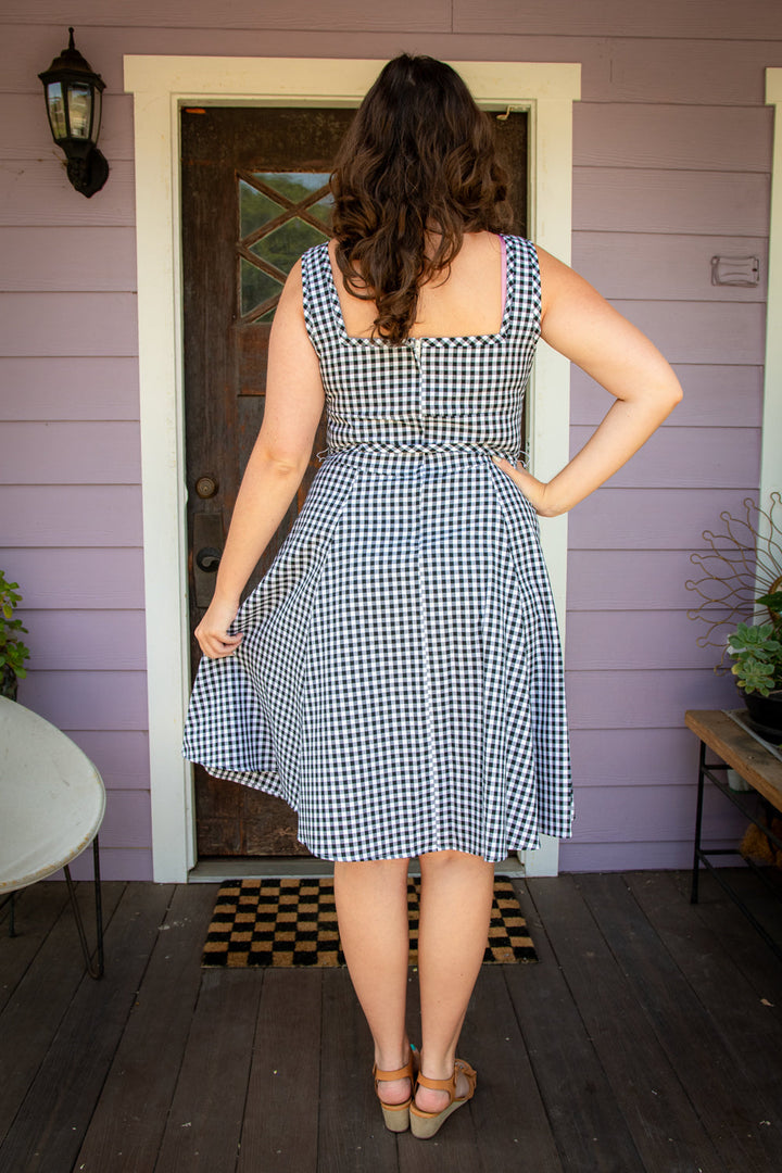 Sadie Dress - Black Gingham