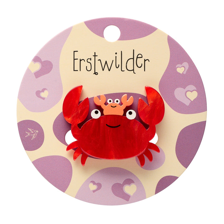 Crabs Simplified Mini Brooch by Erstwilder