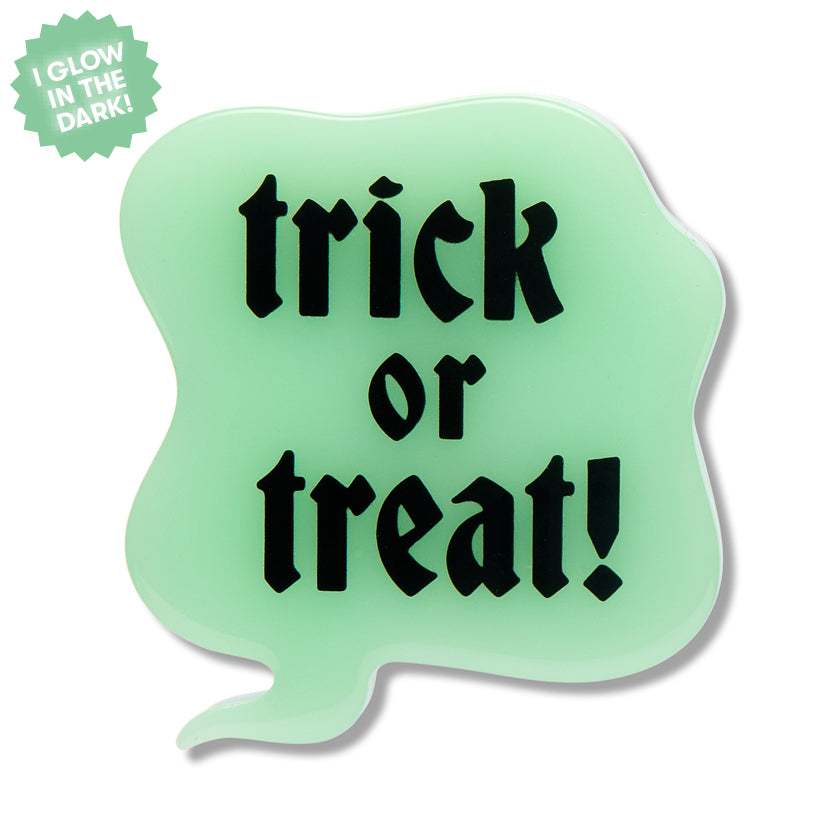Trick or Treat! Simplified Mini Brooch by Erstwilder | Midnight Mischief Halloween Collection