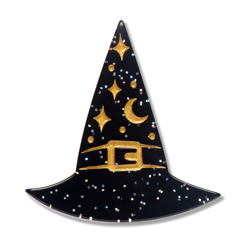 A Witchy Hat Simplified Mini Brooch by Erstwilder | Midnight Mischief Halloween Collection