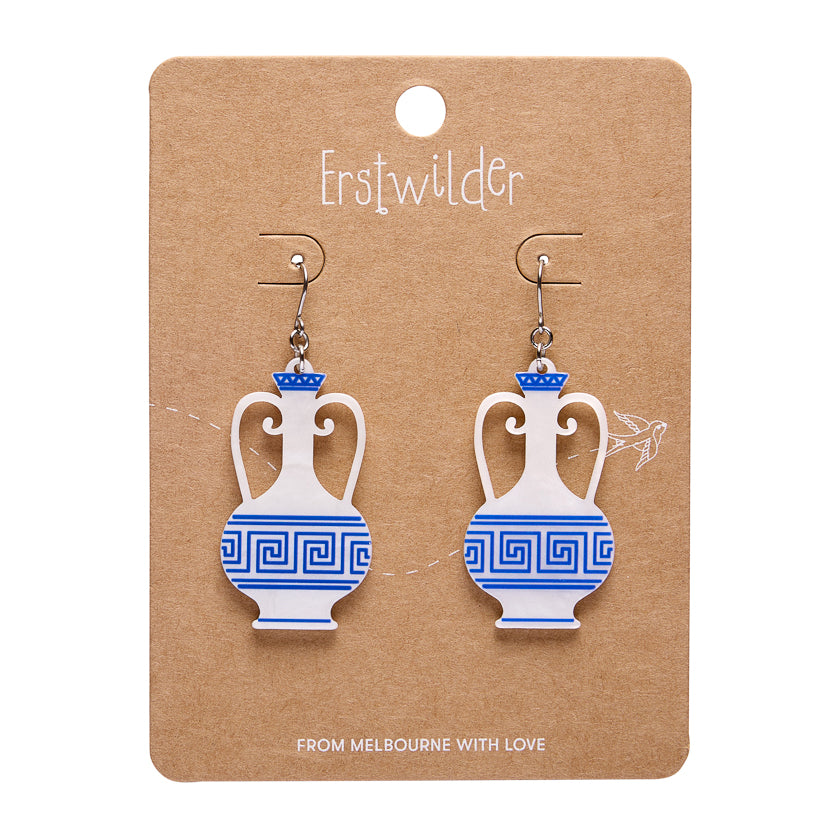 Amphora Drop Earrings - White by Erstwilder